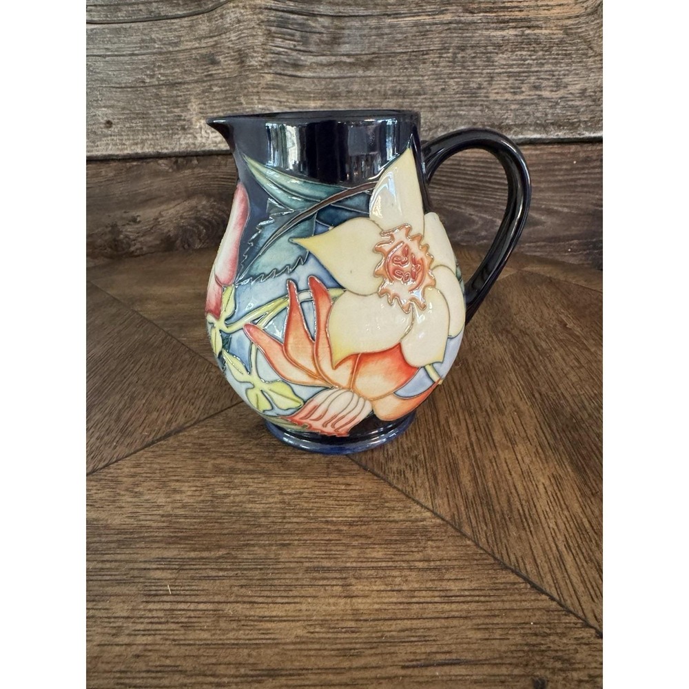 Moorcroft Golden Jubilee Jug Beautiful Floral Vase Pitcher. Pottery 2002 Vintage